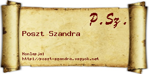 Poszt Szandra névjegykártya